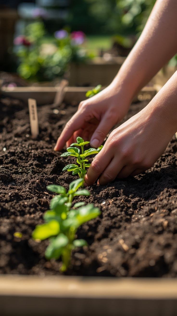 Garden planting moment