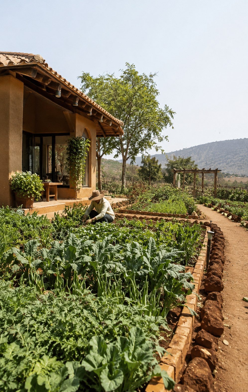 Kitchen garden at Echoes